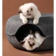 Cat tunnel bed, 50 cm, dark grey
