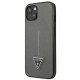 Guess Saffiano Triangle Logo Case for iPhone 14 Plus - Silver
