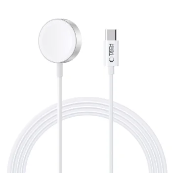 Tech-Protect UltraBoost Magnetic Charger for Apple Watch (USB-C), 1.2m, White
