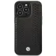 BMW iPhone 14 Pro Max Case BMHMP14X22RFGK Leather Diamond Pattern Black