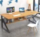 Computer office desk with shelf, 100x60 cm, brown