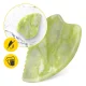 4FIZJO Ribbed Gua Sha Stone Made of Natural Green Jadeite