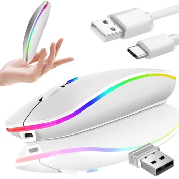 Wireless Optical Mouse Slim 2.4 GHz / Bluetooth, White