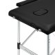 Balance Portable Massage Table Aluminum 2 Section Folding Bed, Black