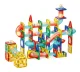 Multistore Magnetic Building Blocks with LED Marble Run, 105 Pieces