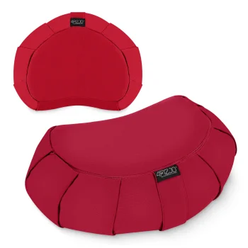 4FIZJO Crescent Zafu Meditation and Yoga Cushion, Red