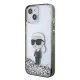Karl Lagerfeld iPhone 15 Case Liquid Glitter Ikonik, Transparent