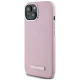 Karl Lagerfeld FW Metal Plate MagSafe iPhone 15 Case, Pink