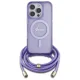 Guess iPhone 16 Pro Max Case Crossbody Cord Script MagSafe, Purple