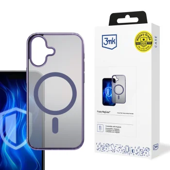 Dėklas 3mk Frosty MagCase skirtas Apple iPhone 16 Plus su MagSafe, violetinis