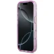 Guess IML Glitter Flowers Triangle MagSafe Phone Case Cover iPhone 17 Pro Max - Purple