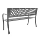 Longwell Industrial Ltd H-048 Garden Bench with Backrest, Graphite