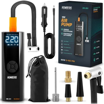Humberg Hm-251 Wireless Mini Air Compressor with LED Flashlight