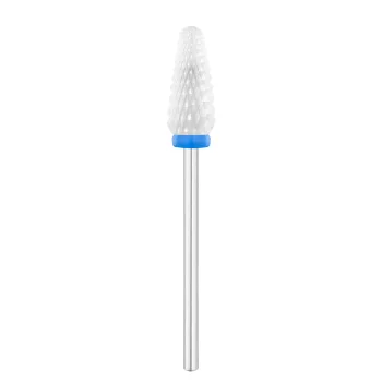 Exo Ceramic Nail Drill Bit, Rounded Cone, Blue (Medium)