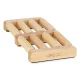 4FIZJO Wooden Double Foot Massage Roller, brown