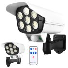 Dummy Camera Lighting Lamp for Home Garden with Built-in Solar Panel