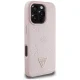 Guess Grained Hot Stamp Peony MagSafe Case for iPhone 16 Pro, Pink