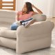 INTEX 68575 Inflatable Corner Sofa 4-Person Couch, 257x203x76 cm, Beige
