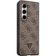 Guess Samsung Galaxy Z Fold 5 Case Leather 4G Triangle Strass, Brown