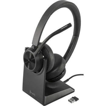 Plantronics HP Poly Voyager 4320 MS Stereo Wireless Headset with Stand, USB-C