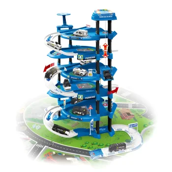 Multistore XXL Police Station Toy Garage, 5 Levels, 82 Pieces