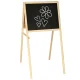 Children\'s Double-sided Magnetic Wooden Drawing Board with Accessories, 43x50x84 cm