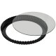 Kaiser Inspiration Quiche Pan with Glass Base 28cm Black