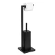 Modernhome Bathroom Stand for Toilet Paper and Brush, Black