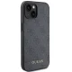 Guess 4G Metal Gold Logo Case for iPhone 15 Plus / 14 Plus Gray