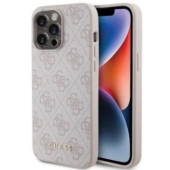 Guess 4G Metal Logo Case for iPhone 15 Pro Max, Pink