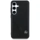 Mercedes Leather Curved Stitches Case for Samsung Galaxy S25 - Black