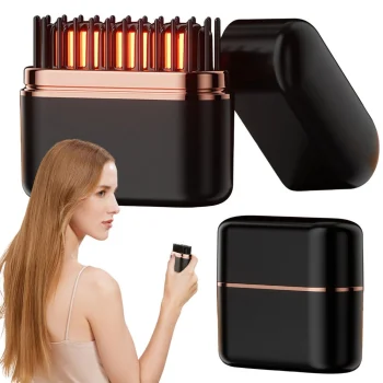 Cordless Hair Straightening Brush USB-C 25W, Black