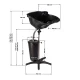 Portable Hairdressing Washbasin with Tank Gabbiano FT42-1
