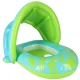 Bestway 34091 Inflatable Baby Swim Ring with Canopy, Green