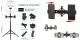 LED Ring Light with Tripod Stand Up to 165cm and 3 Phone Clamps, USB