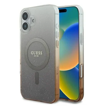 Guess iPhone 16 Case IML Glitter Gradient MagSafe, Brown