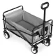 Folding garden and beach transport cart MultiGarden 48x90 cm, grey