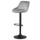 Sofotel Nerra Bar Stools with Backrest, Light Grey, Set of 2