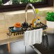 Kitchen Shelf Sponge Holder Organizer for Faucet