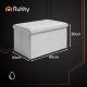 Ruhhy Folding Velour Pouf with Storage 60x30x30 cm, Grey
