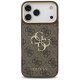 Guess 4G Big 4G Classic Logo Case with Strap for iPhone 17 Pro Max, Brown