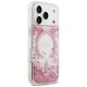 Guess Resin Bottom Glitter MagSafe Case for iPhone 17 Pro, Pink