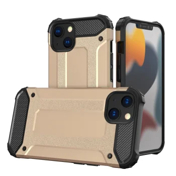 Hybrid Armor dėklas telefonui iPhone 13 mini, auksinis