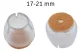 Silicone Furniture Leg Protectors with Felt, 17-21mm, Transparent, 16 pcs