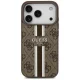 Guess 4G Printed Stripes MagSafe Case for iPhone 17 Pro, Brown
