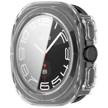Tech-Protect Defense Case 2-Pack for Samsung Galaxy Watch Ultra 47mm, Matte Black and Clear