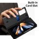 Samsung Galaxy Z Fold 4 (SM-F936) Leather Cover with View Window Card Slot Case, Black | Telefona Vāciņš Maciņš...