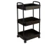 3-Tier Rolling Cart Shelf for Bathroom and Kitchen, Black