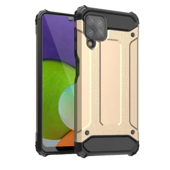 Hybrid Armor Tough Rugged Case for Samsung Galaxy A22 4G, Gold
