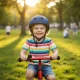 Kids Cycling Helmet Trike Fix with LED, M (55-58 cm), Navy Blue